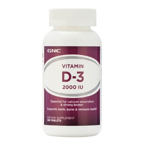 GNC Vitamin D3 (2000 IU),  180 tablet(s) 