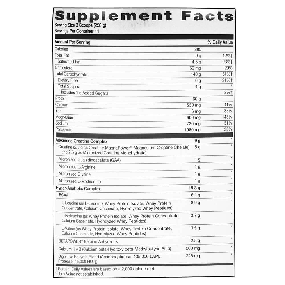 3 - GNC Beyond Raw Powder Re Built Mass XP,  6.28 lb  Chocolate 