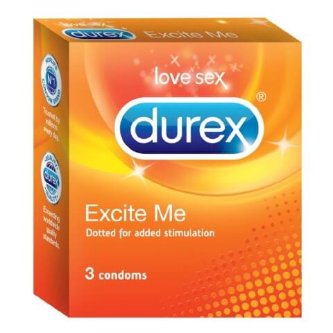 Durex Excite Me Condom,  Unflavoured  3 Piece(s)/Pack 