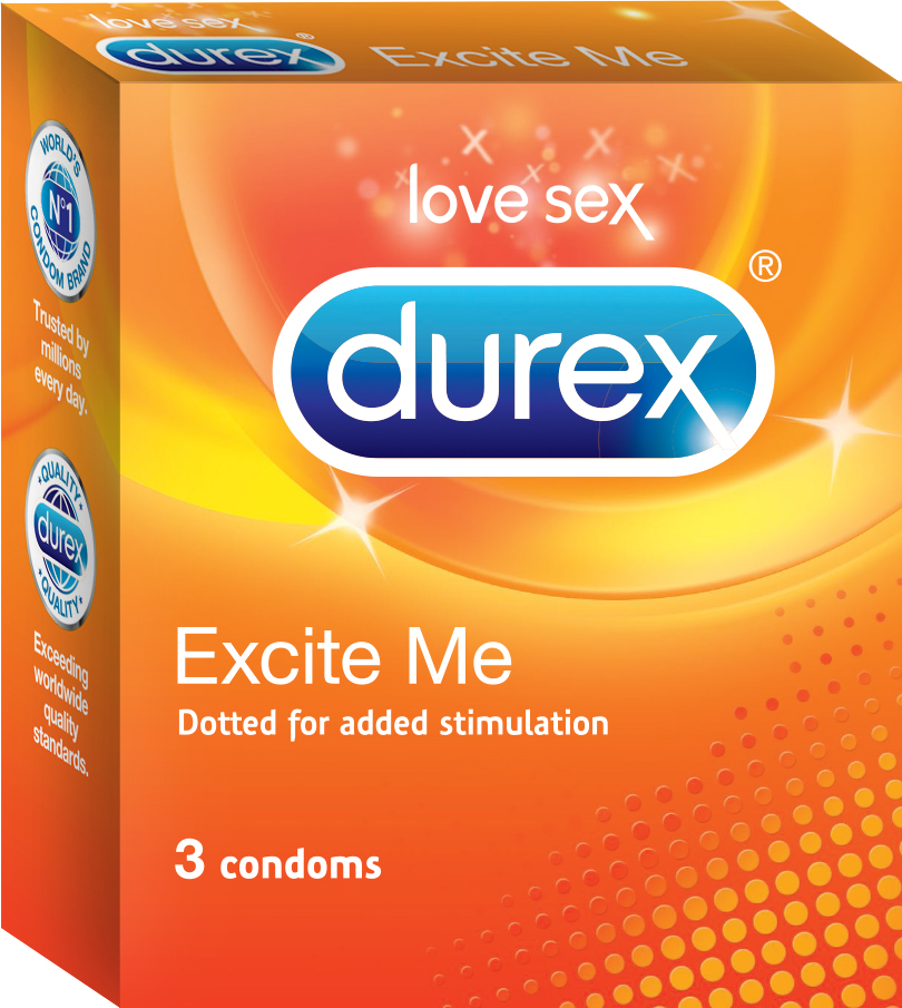 Durex Excite Me Condom,  Unflavoured  3 Piece(s)/Pack 
