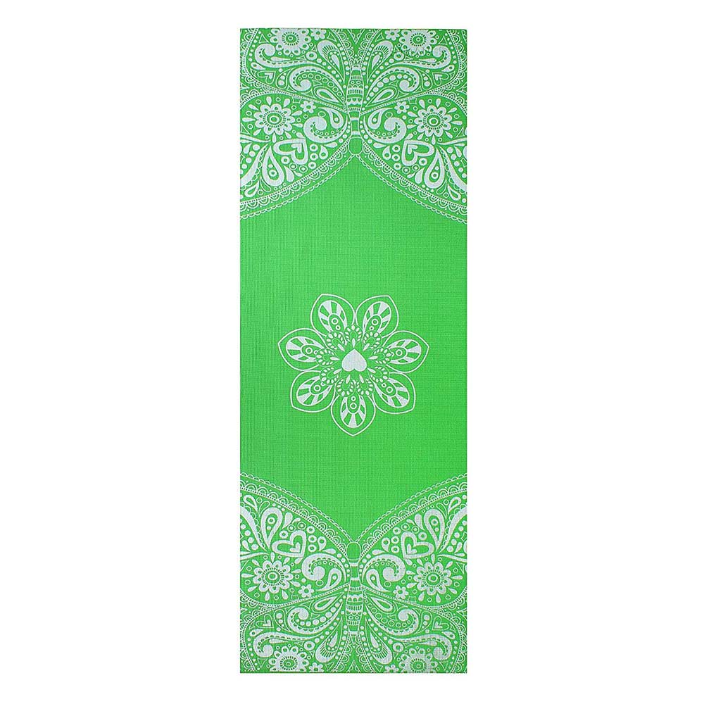 1 - Strauss Meditation Butterfly Yoga Mat,  Green  5 mm 