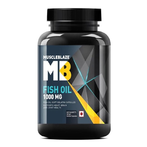 4 - MuscleBlaze Fish Oil (1000 mg) OP, 90 softgels