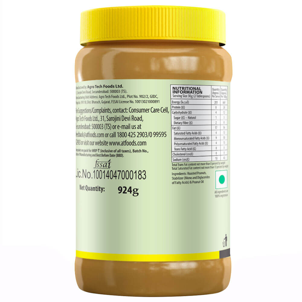 nutritional - Sundrop Peanut Butter No Added Sugar & Salt,  0.924 kg  Creamy 