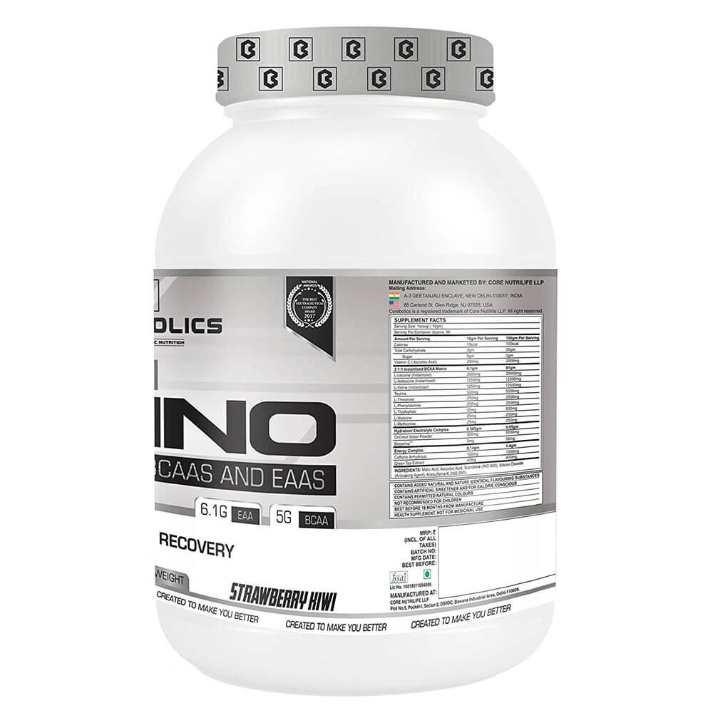 supplementinfo - Corebolics Fusion Amino (BCAA and EAA),  1.98 lb  Strawberry Kiwi 