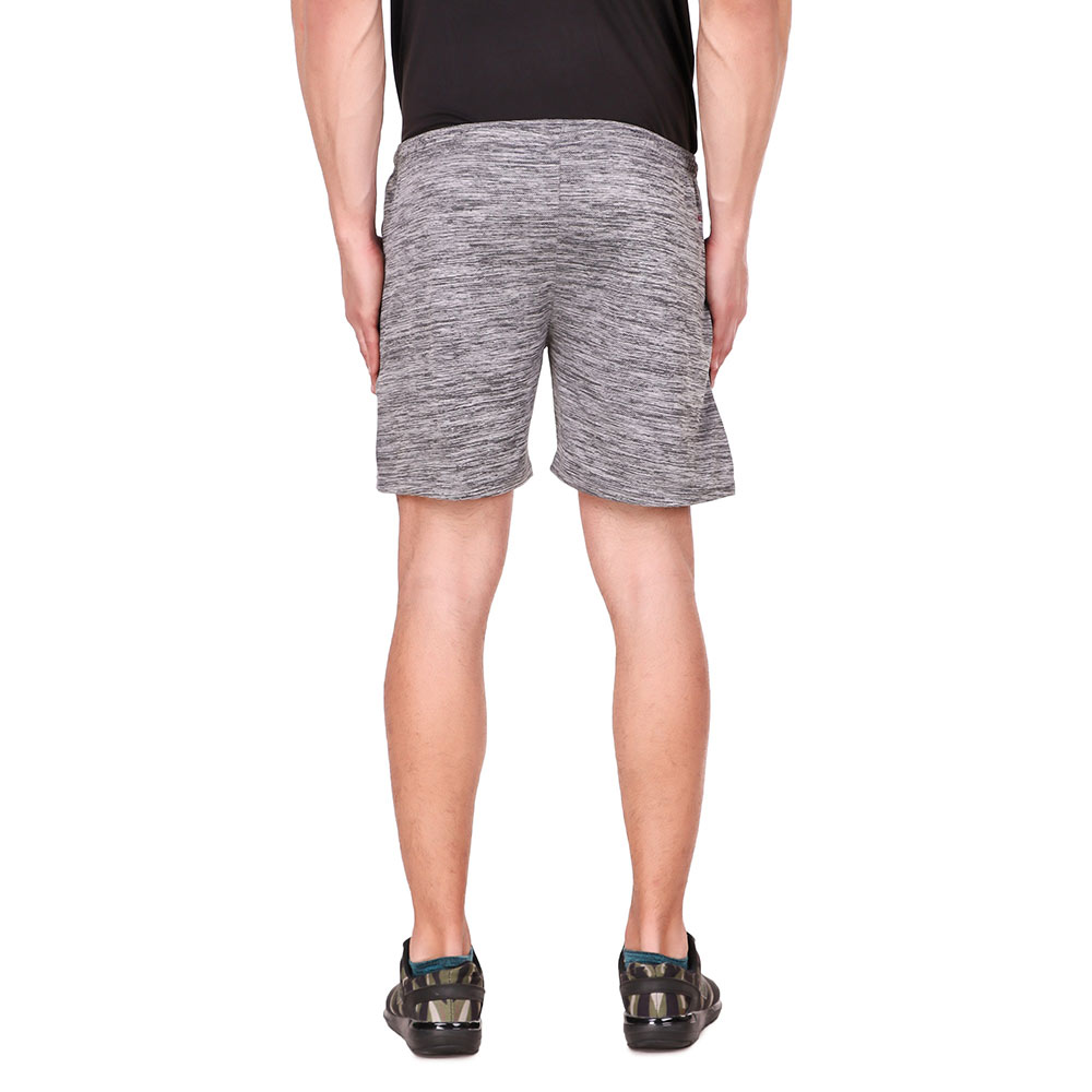 3 - Fitinc Melange Shorts with Both Side Safety Zippered Pockets,  XXL  Gray 