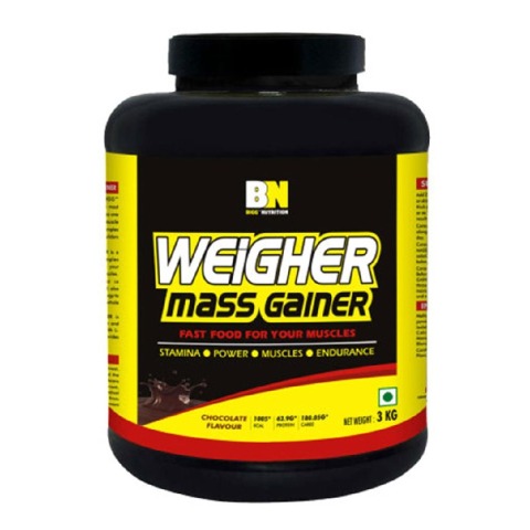 Bigg Nutrition Weigher Mass Gainer,  6.6 lb  Chocolate + Shaker Free 
