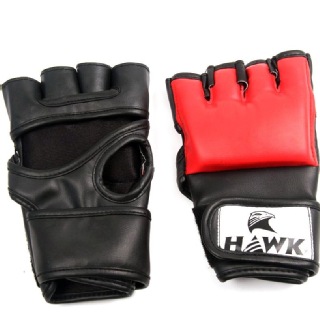 Hawk Martial Arts Gloves, Red & Black Small To Medium