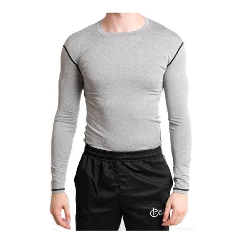 4 - Fitup Life Gym Wear Men Compression Full Sleeve,  Grey  XXL 