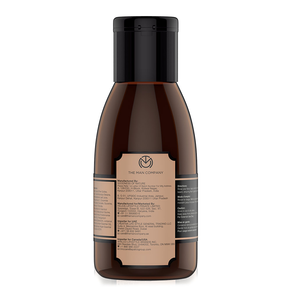 Back - The Man Company Beard Wash,  100 ml  Argan & Geranium 