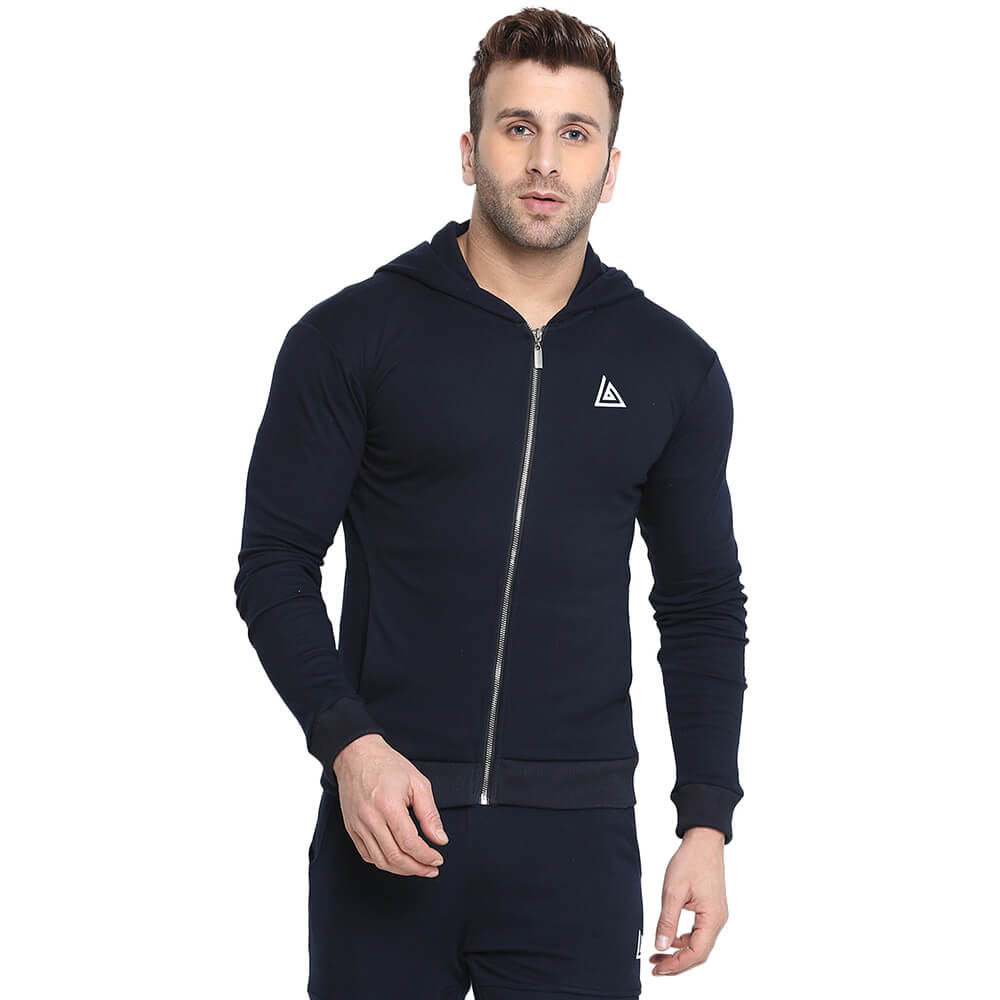 1 - Aesthetic Bodies Men's Hoodie Jacket,  Blue  XS 