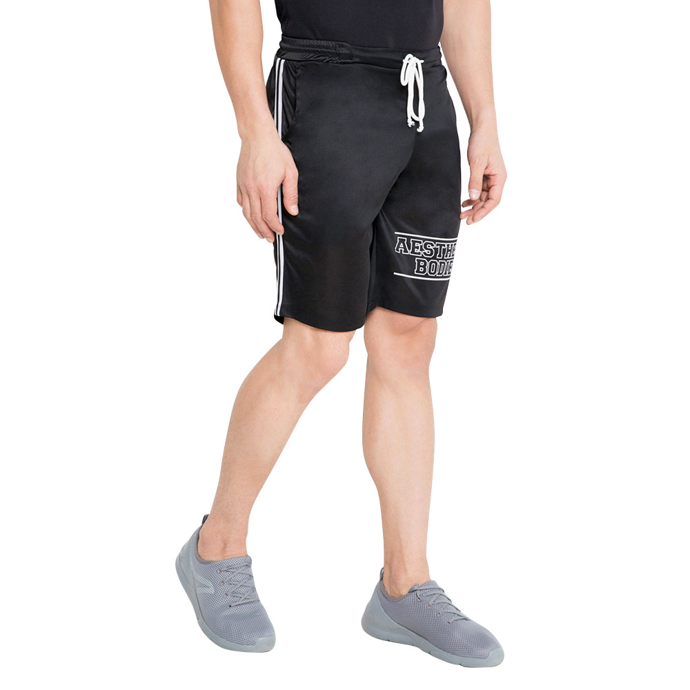 2 - Aesthetic Bodies Men's Tech Fit Shorts,  Medium  Black 