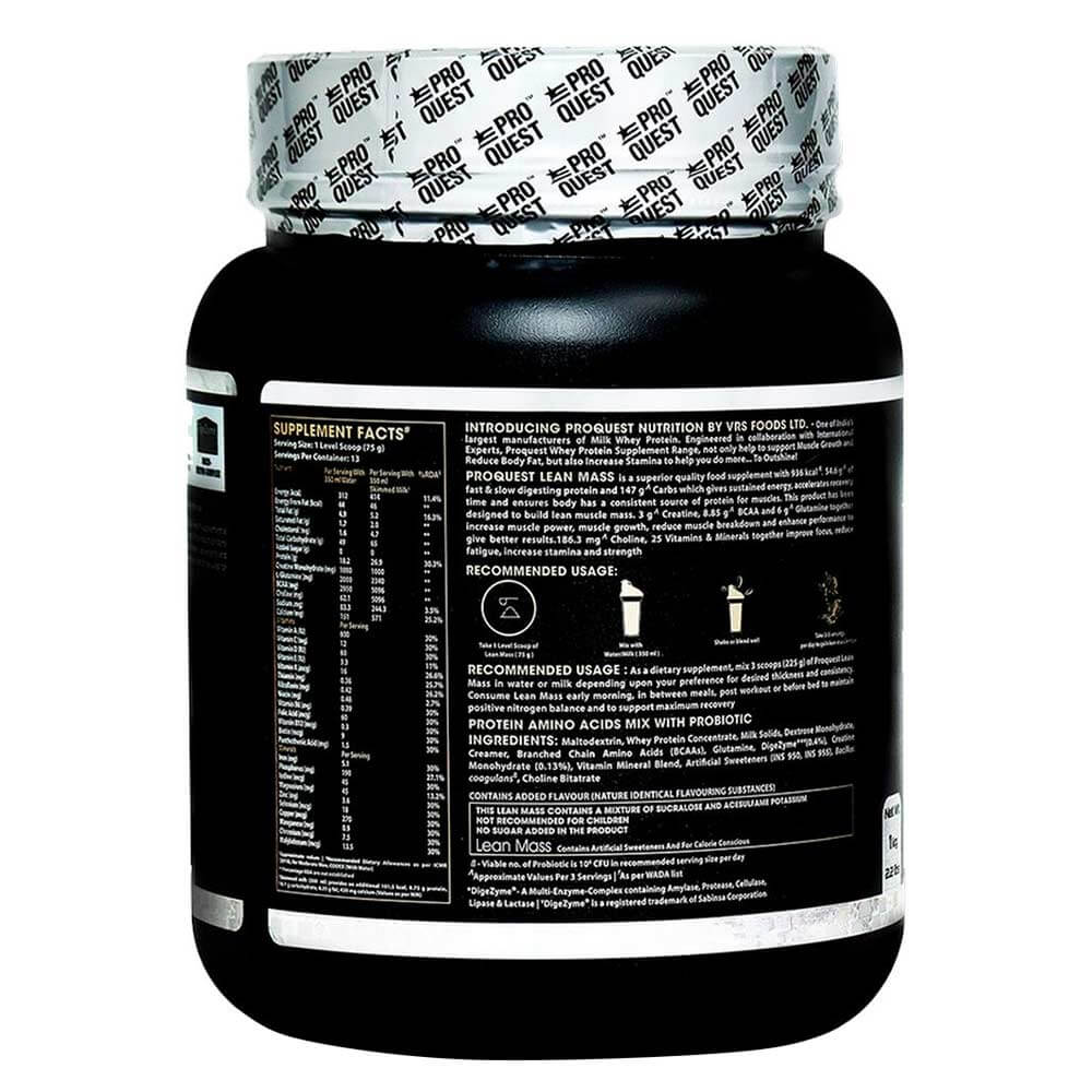 SupplementInfo - Proquest Lean Mass,  2.2 lb  Vanilla Cream 