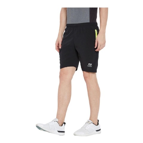 3 - Masch Mens Regular Fit Polyester Shorts (MSSH 0618 CS NZIP NOFLAP),  Medium  Black 