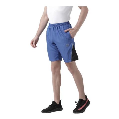 2 - Masch Mens Regular Fit Polyester Shorts (MSSH 0619 CS ST RBBLK),  Small  Royal Blue 