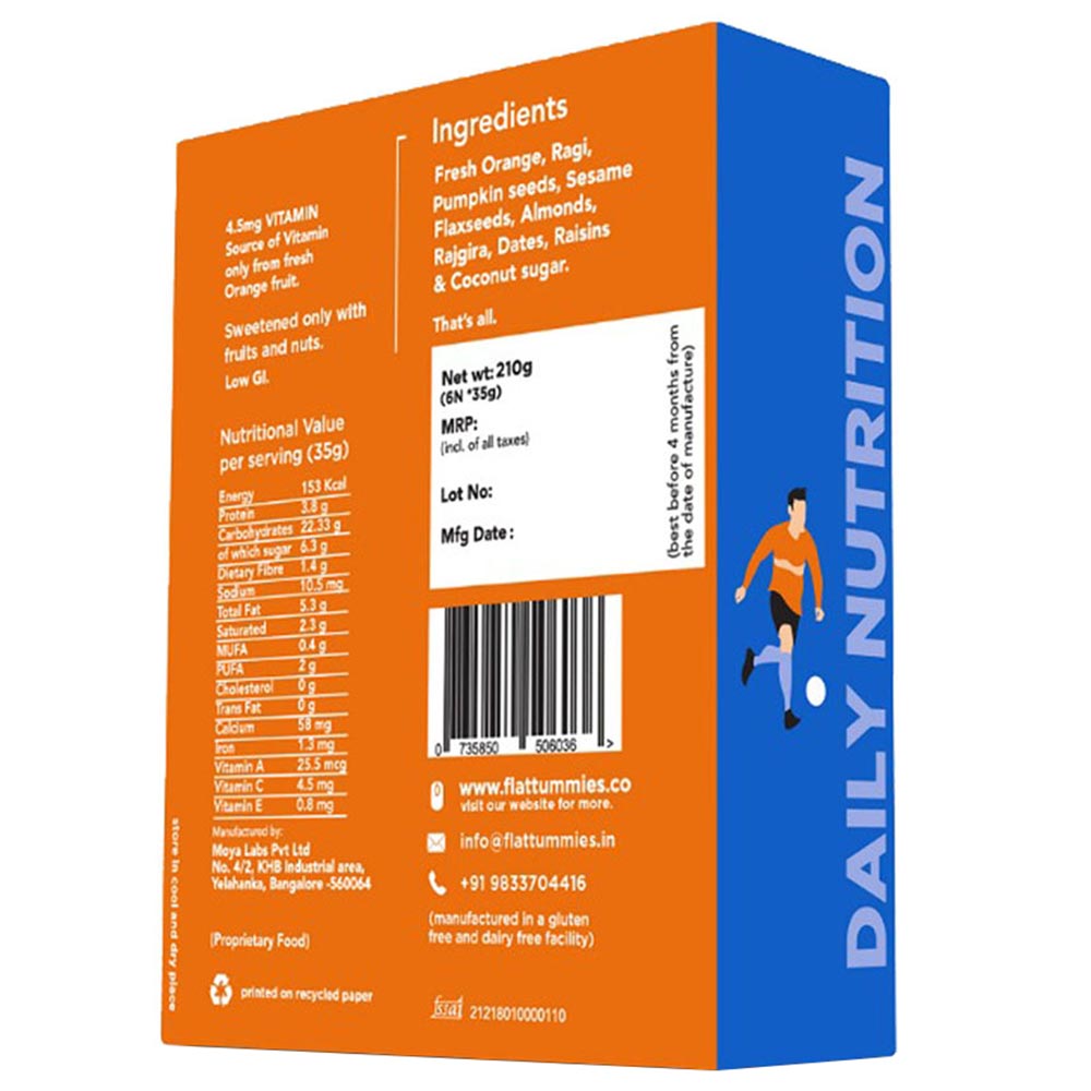 back - Flat Tummies The Vitamin Bar,  6 Piece(s)/Pack  Fresh Orange 