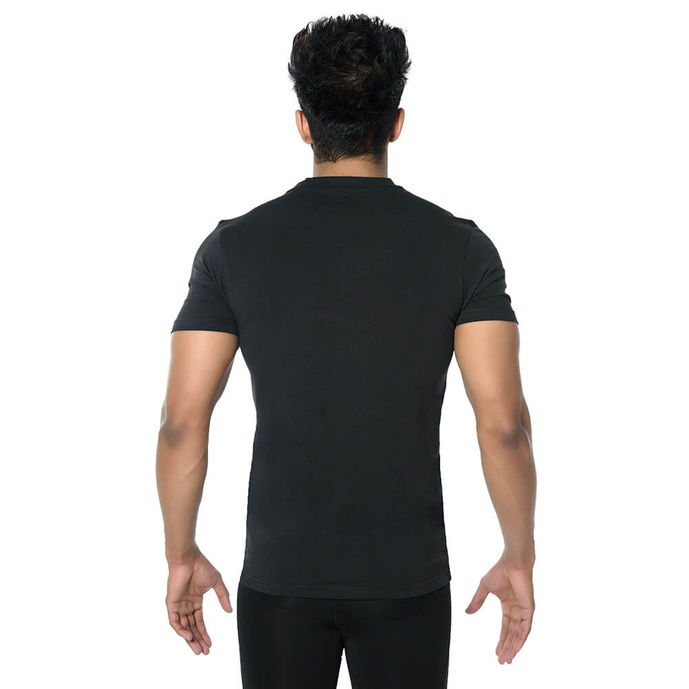 2 - DK Active Wear Half Sleeve Gym T Shirt (Beast Mode),  Black and Yellow  XXL 