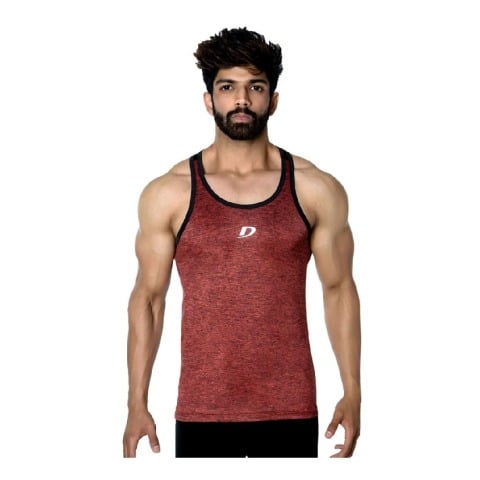1 - Decisive Fintess 2 Ton Slim Fit Stringer Vest,  Marron  XXL 