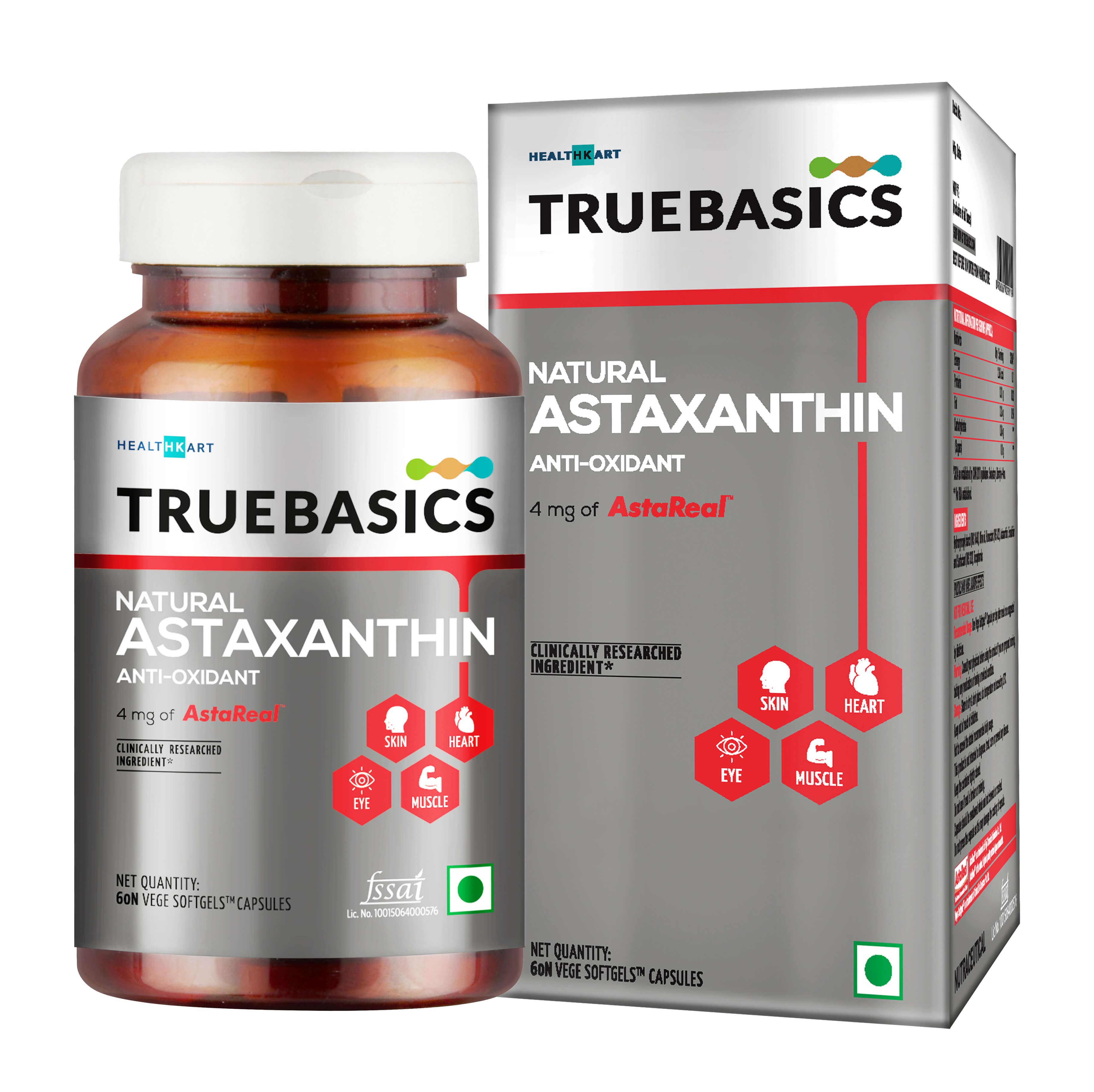 Astaxanthin with 4mg AstaReal at Best Price in India