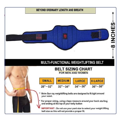 weight lifting belt sizing