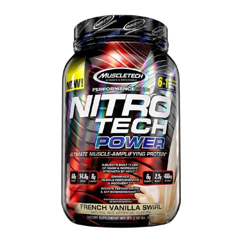 MuscleTech Performance Series NitroTech Power, 2 lb French Vanilla Swirl