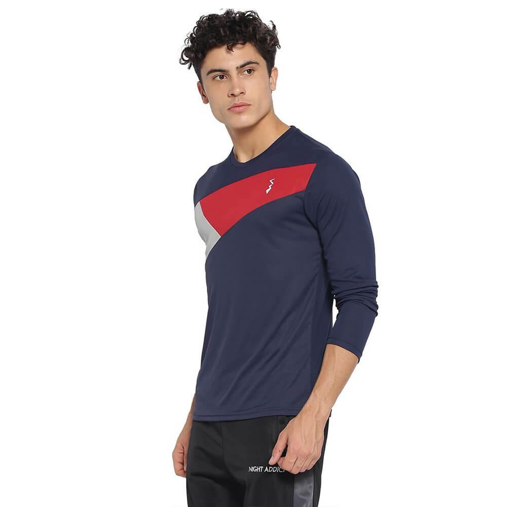 3 - Campus Sutra Solid Men Round or Crew T Shirt,  Blue  Large 