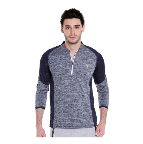 Campus Sutra Men's Polyester Sports T Shirt,  Blue  Small 