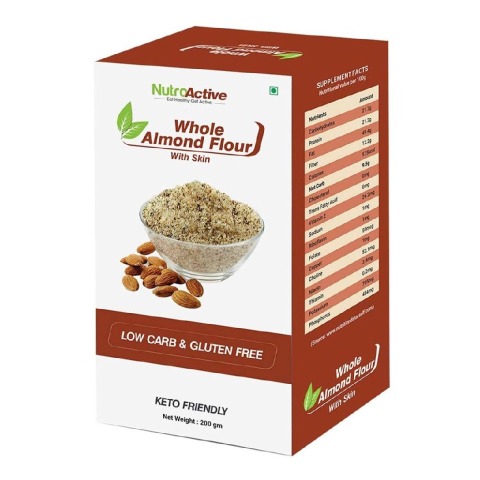 1 - NutroActive Whole Almond Flour with Skin, Unflavoured 0.200 kg