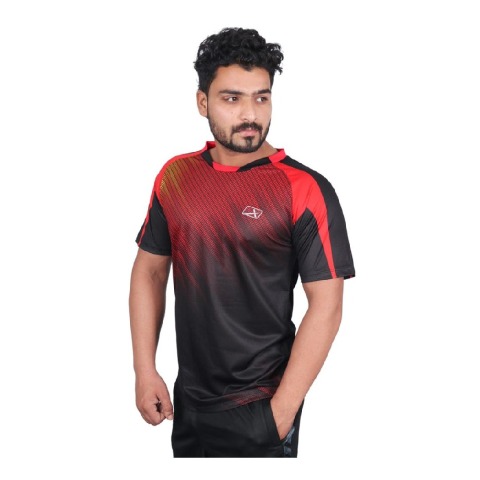 3 - Vector X Polyester Half Sleeves T Shirt for Men's (VRS 006),  Red  XL 