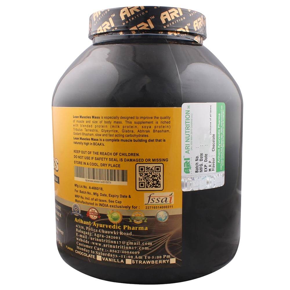 back - Ari Nutrition Lean Muscle Mass,  2 kg  Chocolate 