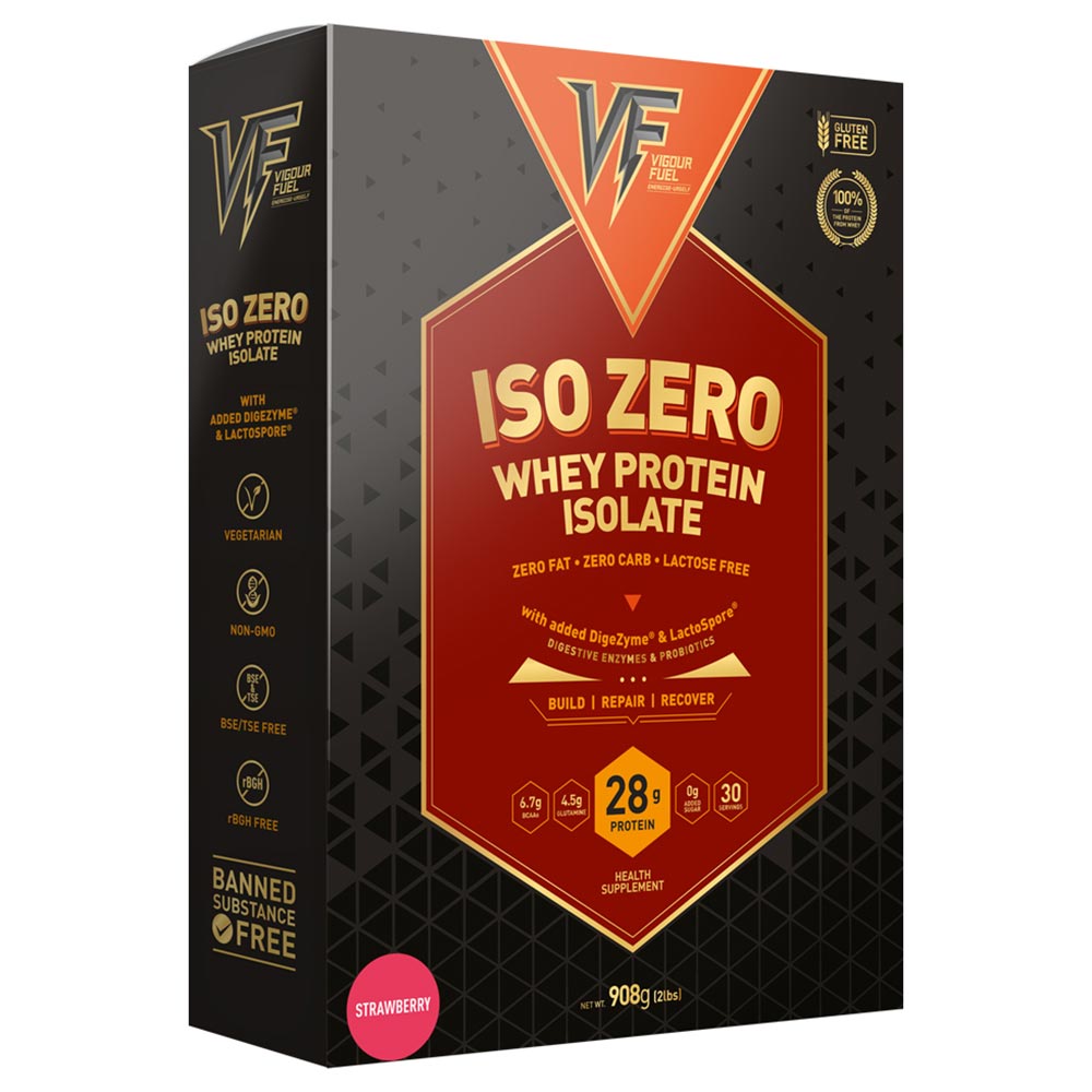 1 - Vigour Fuel Iso Zero Whey Protein Isolate,  2 lb  Strawberry 