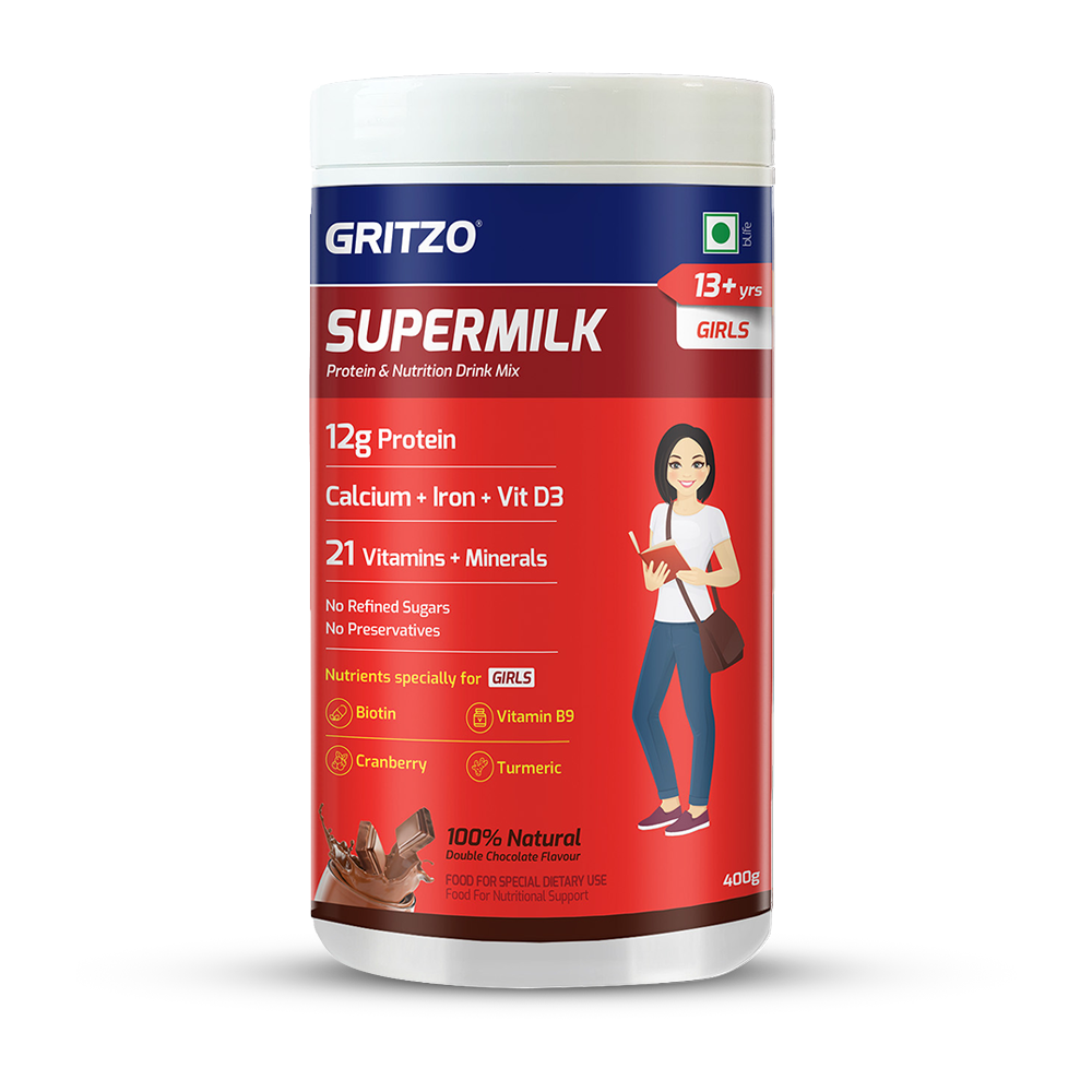 Supermilk Overall Growth for Girl 13+ years,  400 g  Double Chocolate  13+ Yrs  Girl  Overall Growth 