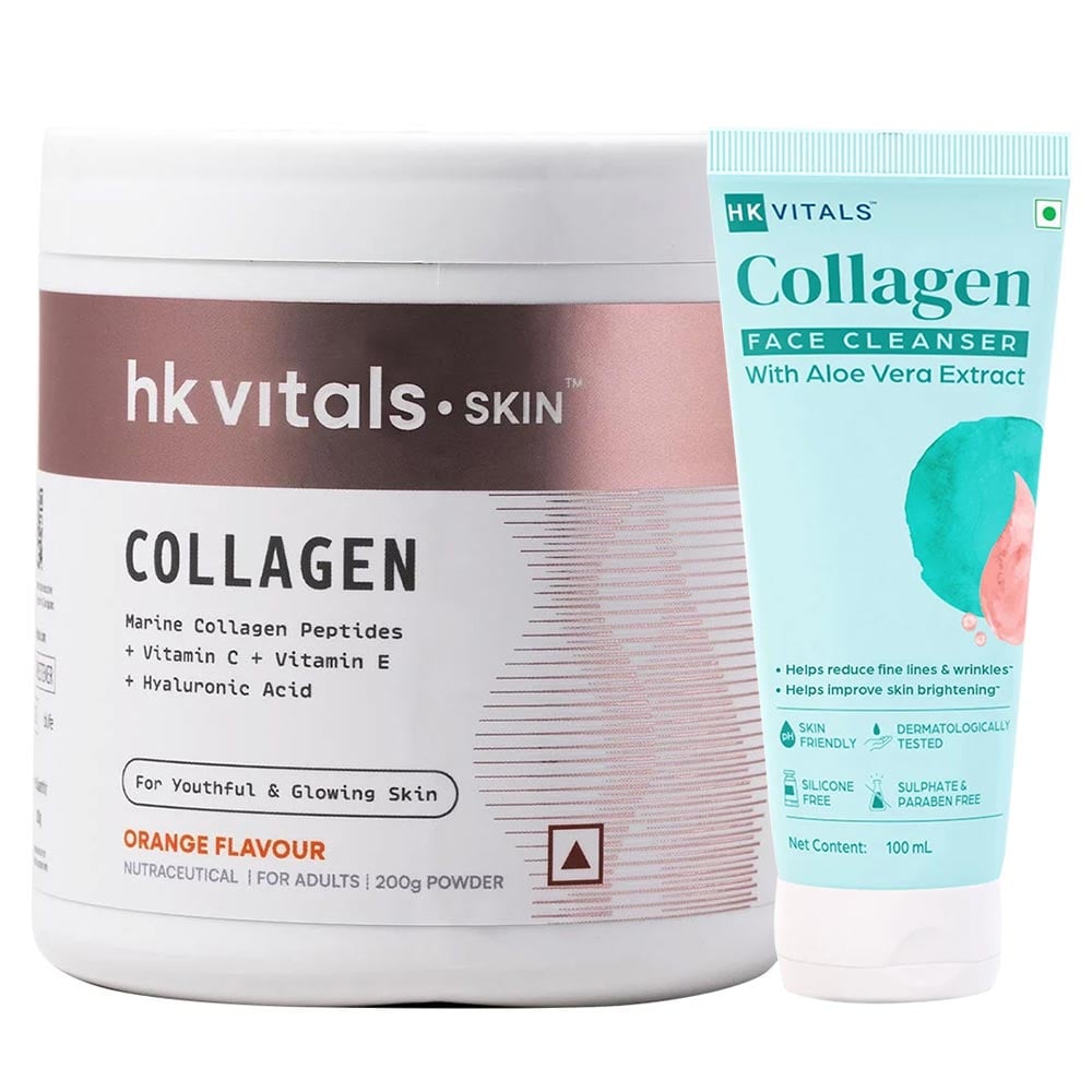 HK Vitals Skin Radiance Collagen 200 g Orange & Face Cleanser Combo