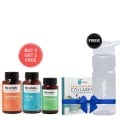 Ashwagandha 60 Caps & Multivitamin & Fish Oil 90 Caps with free Sipper & Skin Radiance Collagen