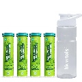 HealthKart ACV Effervescent 60 Tabs Green Apple & Shaker Combo