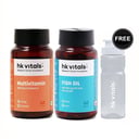 HK Vitals Multivitamin & Fish Oil  60 Tabs Combo