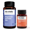 Magnesium Glycinate 120 Tabs and Multivitamin+ 30 Tabs Combo for Men