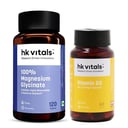 Magnesium Glycinate Men 120 Tabs & Vitamin D3 60 caps Combo
