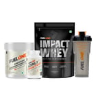 Fuel One Impact Whey Protein 1kg Cold Coffee & Creatine Monohydrate 100g & Daily Multivitamin 30 Tabs & Shaker Combo