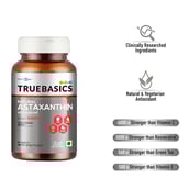 Front - TrueBasics Astaxanthin with 4mg AstaReal,  60 capsules 