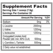 supplement - Evlution Nutrition (EVL) Lean BCAA,  0.59 lb  Blue Raz 