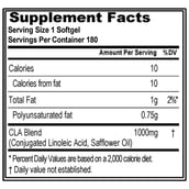 supplement - Evlution Nutrition (EVL) CLA 1000,  180 softgels 