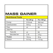 supplement - Protein Scoop Mass Gainer,  2.2 lb  Vanilla 