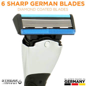 2 - Spruce Shave Club Streak6 Pivot Shaving Razor 6 Blade (Diamond and Titanium Coated Blades)