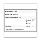 supplement - RSP Nutrition L Arginine,  100 capsules 