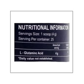 Supplement - Healthvit Fitness L-Glutamic Acid Powder,  0.22 lb  25 Servings  Unflavoured 