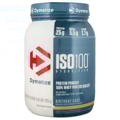 1 - Dymatize Iso-100 Protein,  1.6 lb  Birthday Cake 