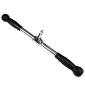 Fitsy Straight Press Down Rubber Bar,  Silver and Black 