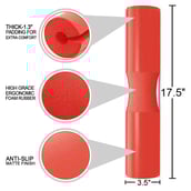 1 - Fitsy Barbell Squats Pad Red,  Red 