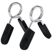 Fitsy Spring Collar - 1IN 2PC,  Silver and Black 