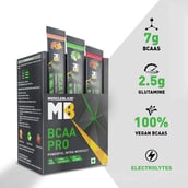 FrontPoints - MuscleBlaze BCAA Pro, 21 sachets/pack 21 Servings Watermelon Fruit Splash & Green Apple